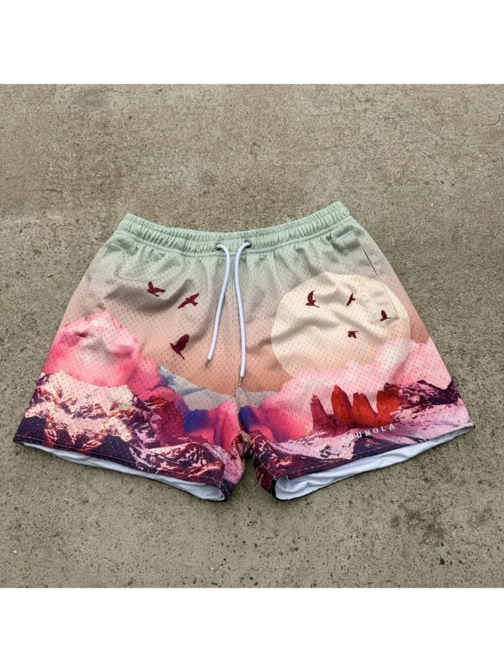 YoungLA 141 Block Party Sedona Sunrise Mesh Gym Shorts Men’s Sz M